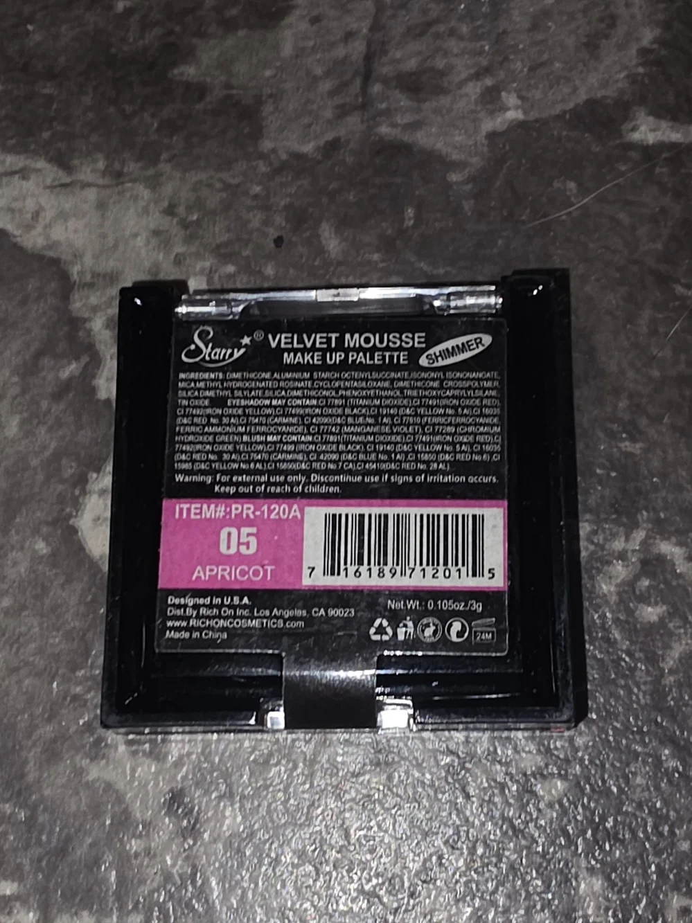 Starry Velvet Mousse Single Shadow In Apricot BNIB Discontinued